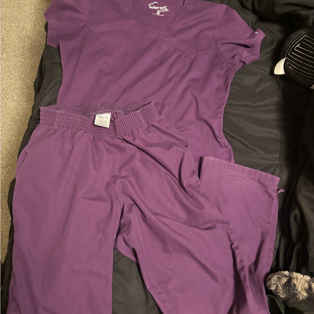 Butter Women's Purple Scrub Set